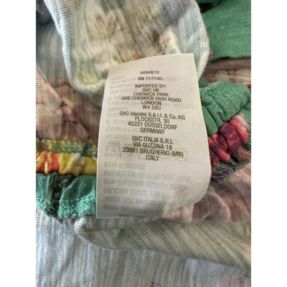 ✨2/$20 Belle Kim Gravel Slub Knit Side Ruched Top Full Bloom Floral Plus Size 4X - Picture 13 of 15